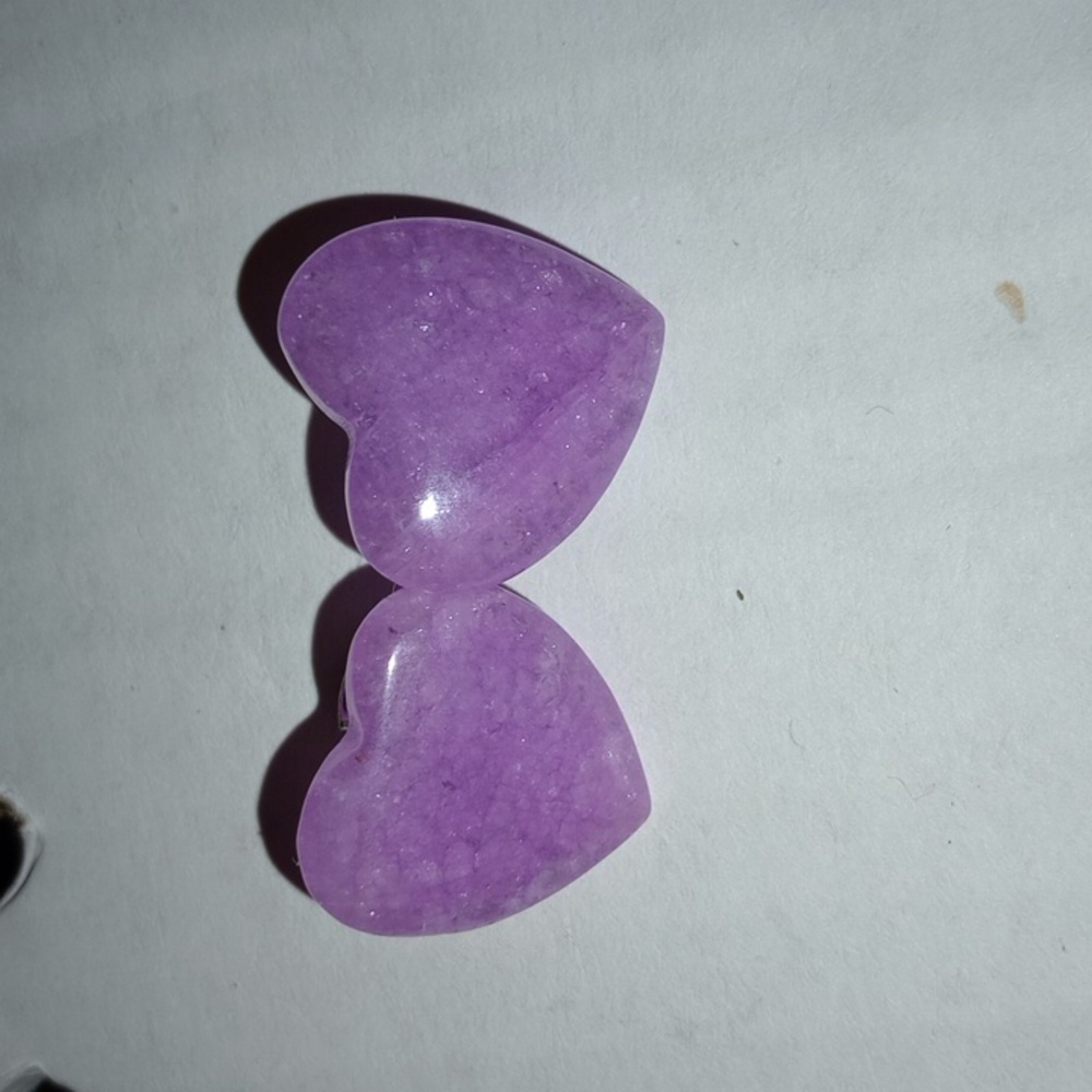 Amethyst Heart Earrings